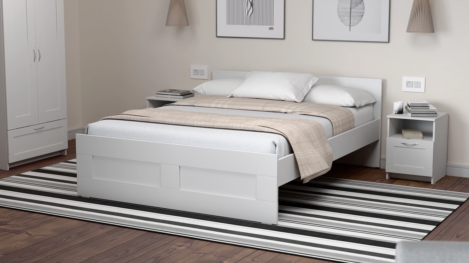 Кровать Istra Pro Белый 160x200 - купить в Озерце