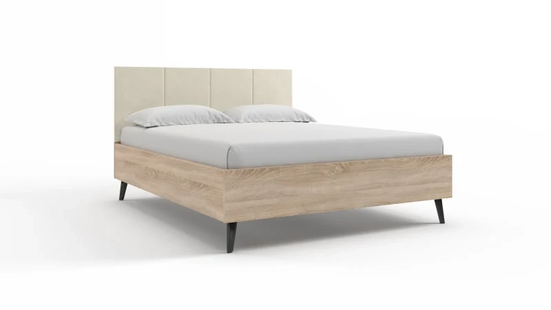 Кровать с подъемным механизмом Nolan, цвет Дуб Бардолино натуральный, ткань Casanova Milk, 180x200 - купить в Озерце