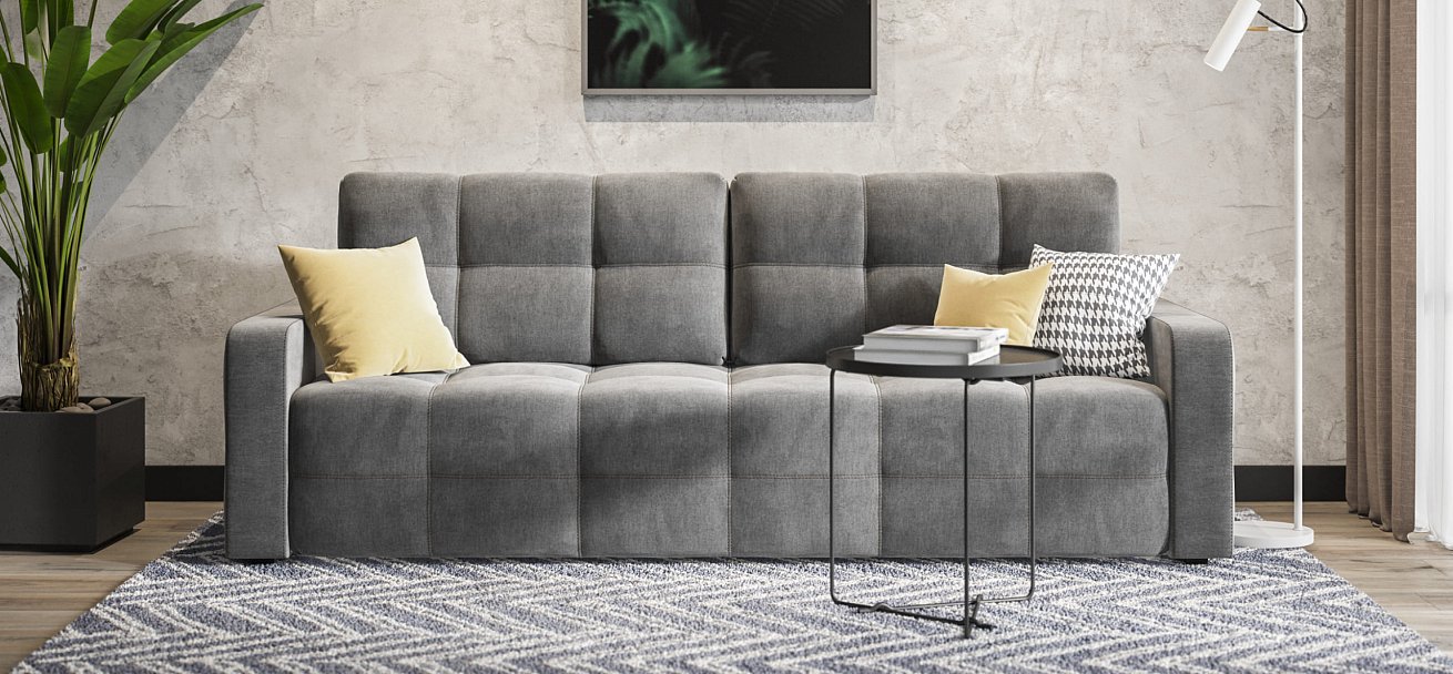 Диван Денди велюр Monolit серый — купить в Озерце