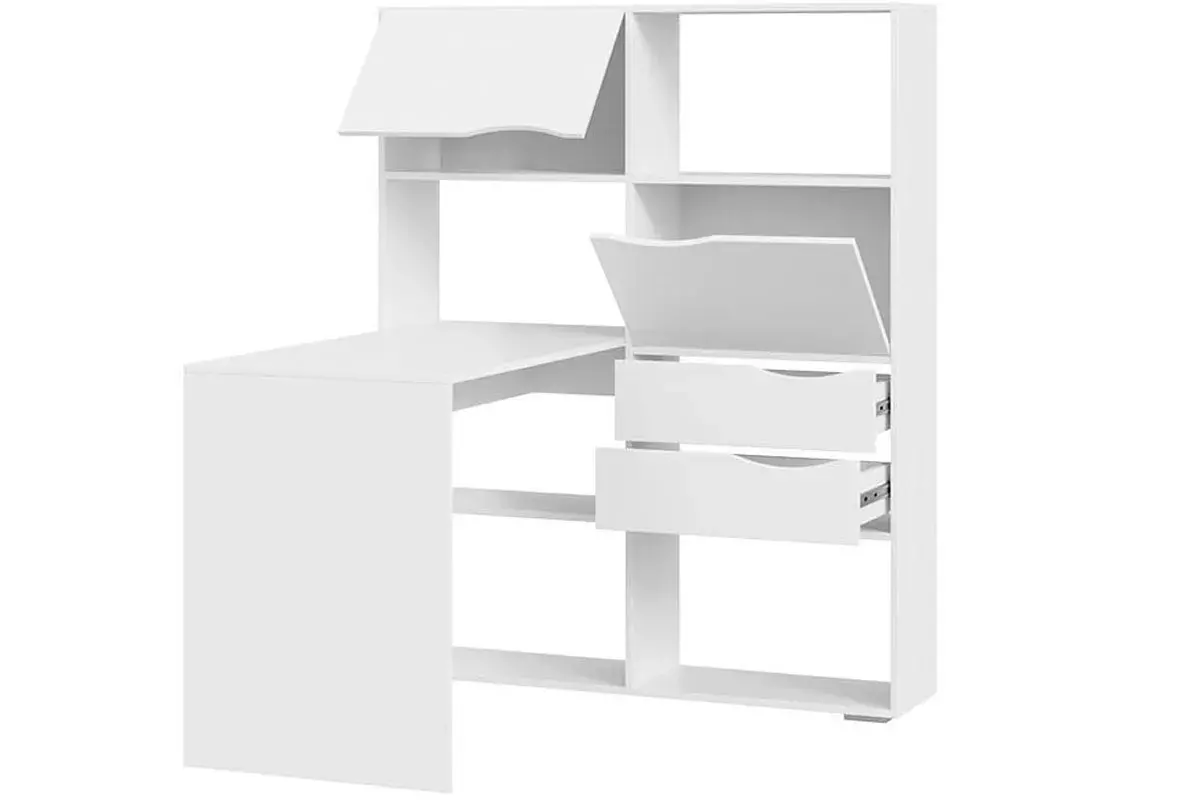 Стол письменный тип 7 (Белый Ясень) — Мебель-центр Озерцо