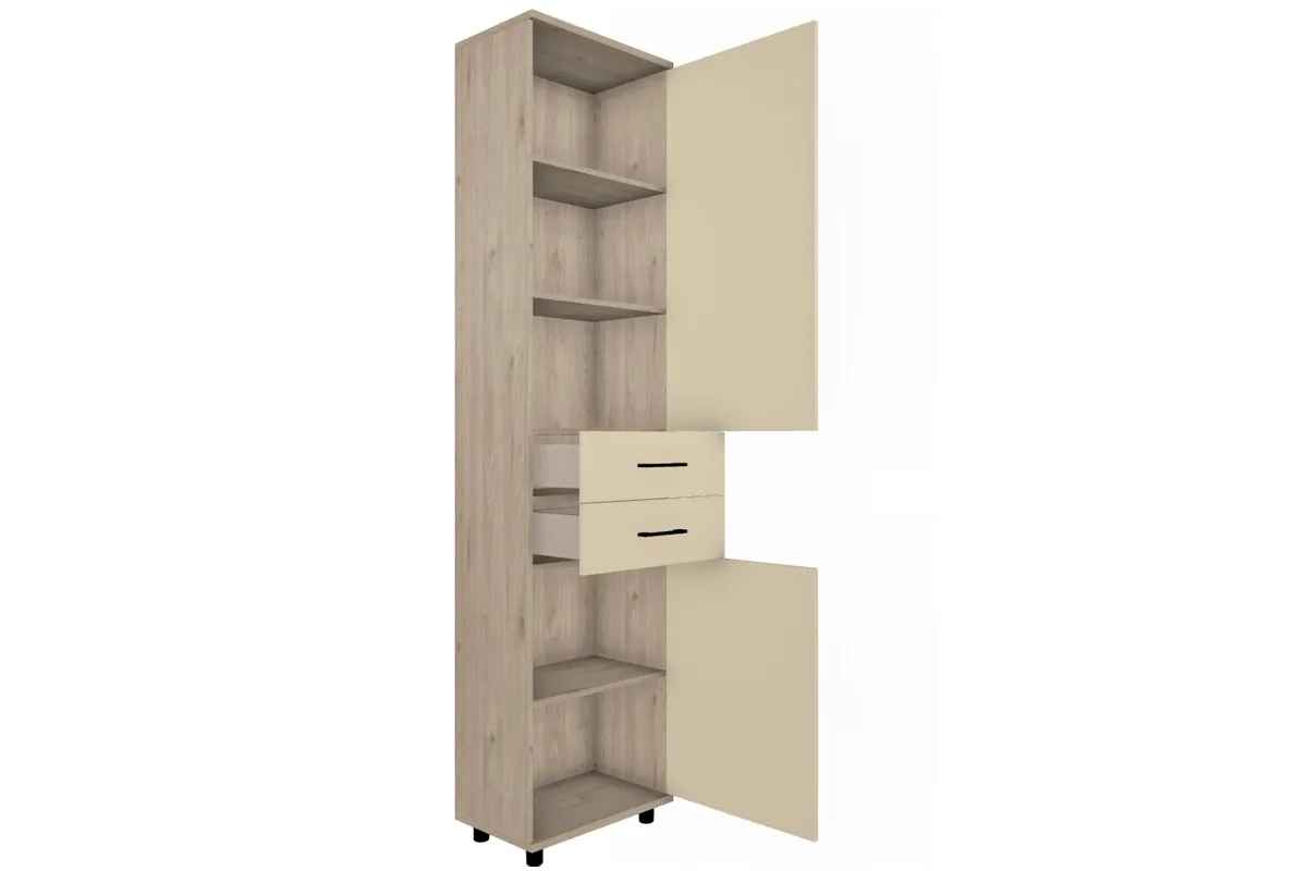 Шкаф многоцелевой ШК-5045-ГС-КМ (Гикори Джексон Светлый/Кашемир Матовый) в мебель-центре Озерцо