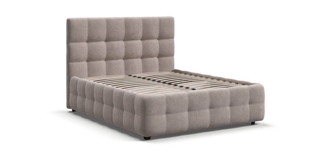 Босс Кровать+ПМ 140*200 Велюр Монолит латте - купить в Озерце