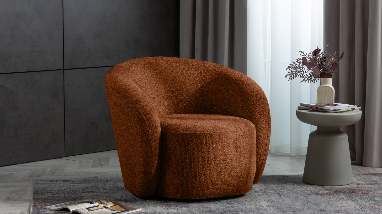 Кресло поворотное Nuage, ткань Alaska 08 86x90 — купить в Озерце