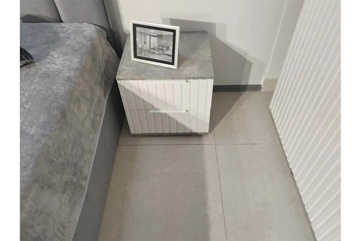 Спальный гарнитур Хилтон №1 (Ателье светлый/Белый) - купить в Озерце