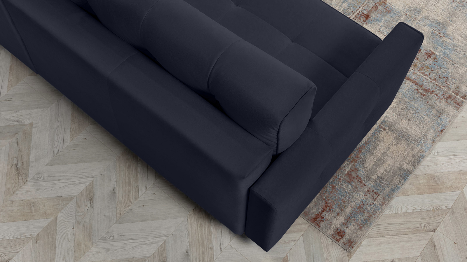 Диван Amani Pro угловой с широкими подлокотниками, ножки: пластик, Тк. Casanova Scandy 156x237 — купить в Озерце