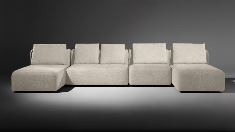 Диван модульный Molto, 4 секционный, 170+125+85+170+85+125+85+85, ткань Forte 01 57 — купить в Озерце