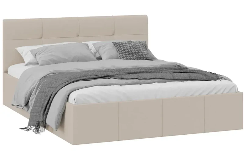 Кровать Лора с ПМ 160х200 (Велюр/Confetti Cream) - купить в Озерце