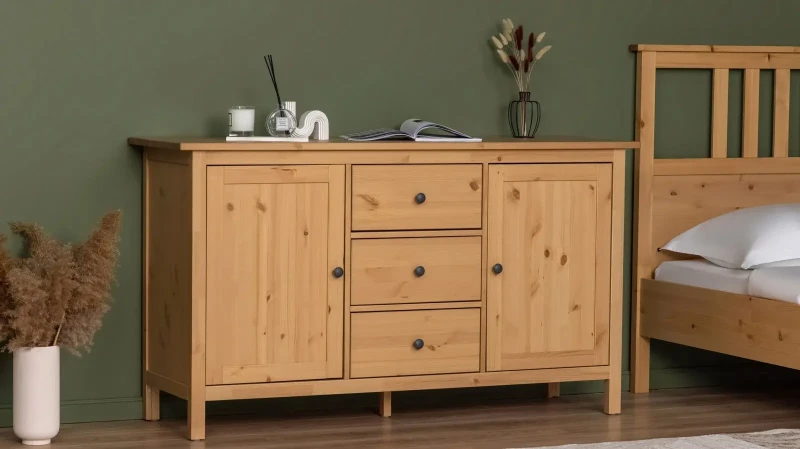 Комод 3 ящика и 2 двери Terek, цвет Светло-коричневый 47x157 — купить в Озерце