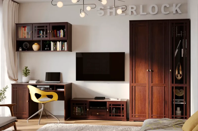 Набор мебели для гостиной Sherlock (Орех Шоколадный) — Мебель-центр Озерцо