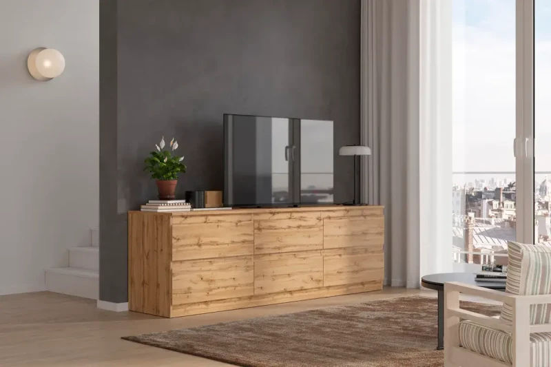 Тумба Stern ТВ-6Я (Дуб Вотан) 72678138 — Мебель-центр Озерцо