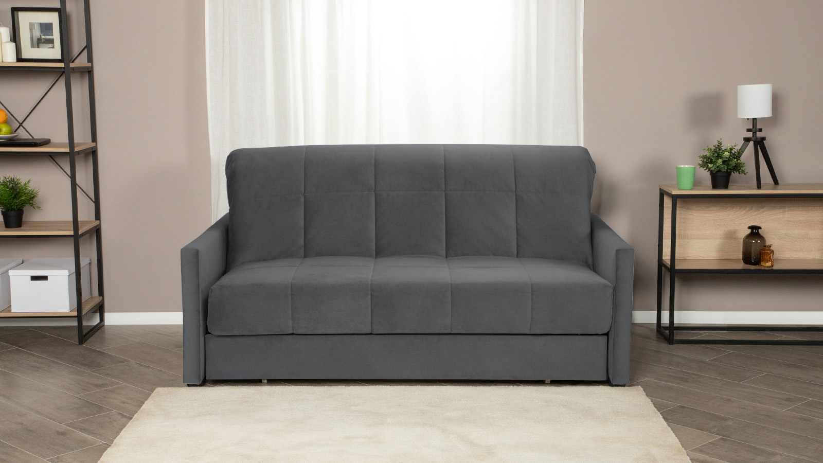 Диван CARINA Nova Sky velvet 16 с коробом для белья 180x205 — купить в Озерце