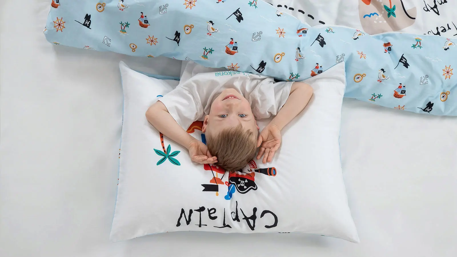 Постельное белье Askona kids Маленький капитан 110x140 (детский), без простыни в мебель-центре Озерцо