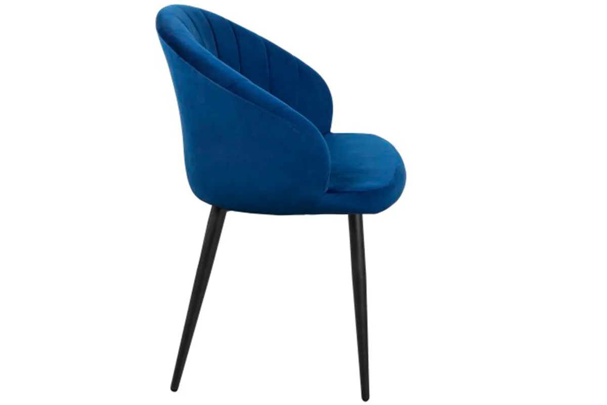 Стул Моника (Муар черный/Велюр Velluto 25/Синий) СРП-050 - купить в Озерце