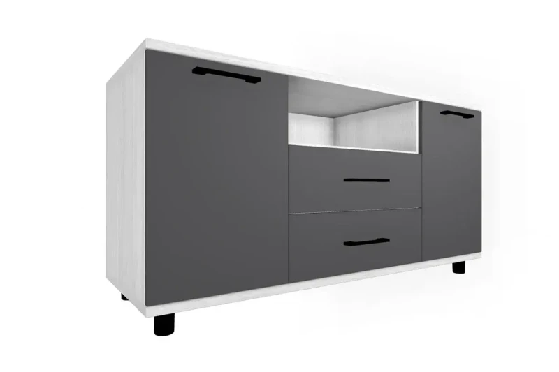 Тумба ТБ-5022-СЯ-АМ (Снежный Ясень/Антрацит Матовый) — Мебель-центр Озерцо