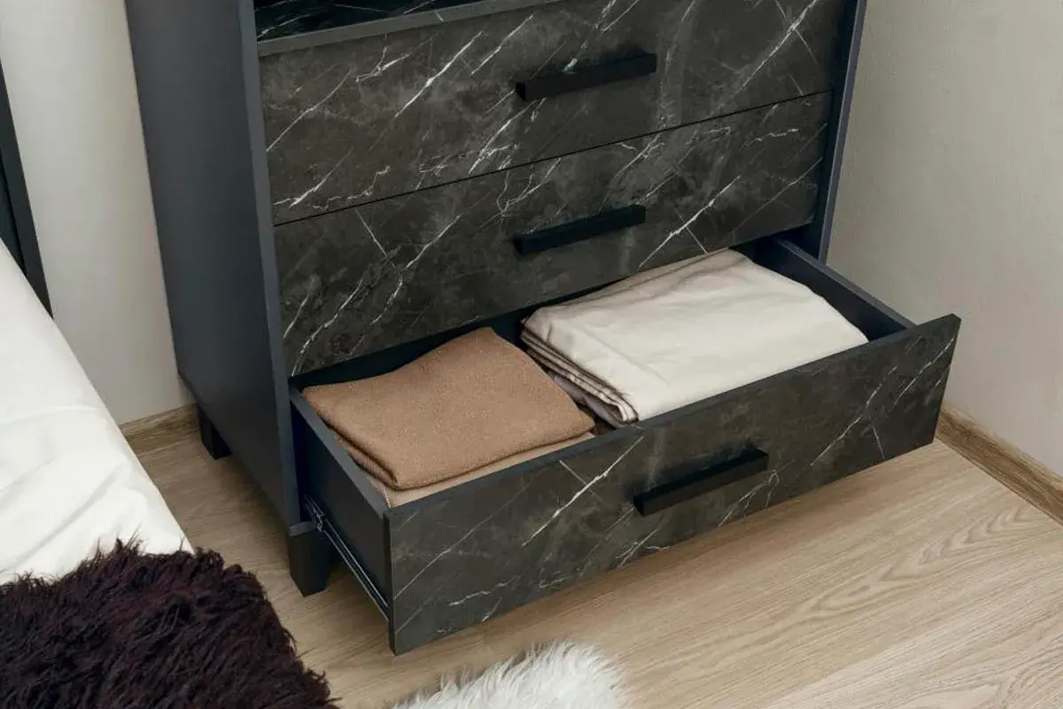 Комод Айрис 455 (Антрацит/Креатель) — Мебель-центр Озерцо