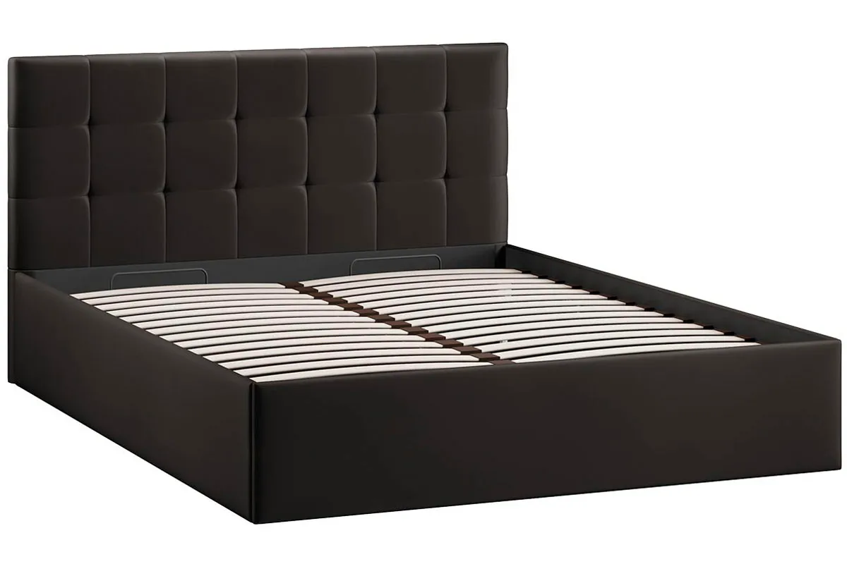 Кровать Джоли с ПМ без заглушины 160х200 Тип 1 (Велюр/Confetti Stone) - купить в Озерце