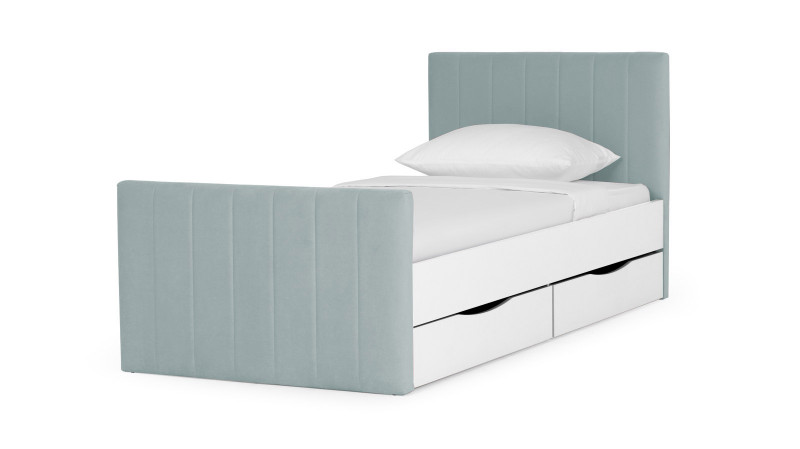 Кровать подростковая Olly, цвет: Белый базовый, Тк. Casanova Sky 80x160 — Мебель-центр Озерцо