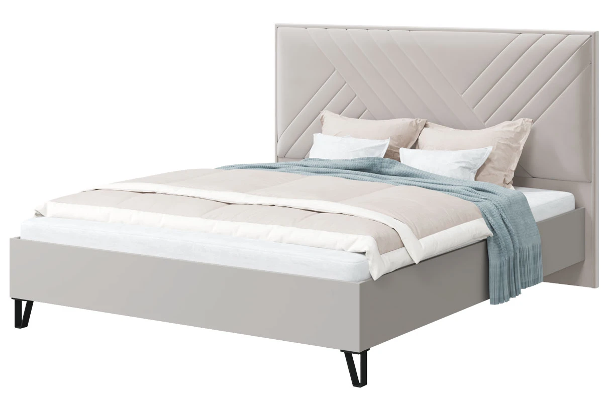 Кровать Кашемир с мягкой спинкой и основанием 180х200 (Кашемир/Сантьяго) - купить в Озерце