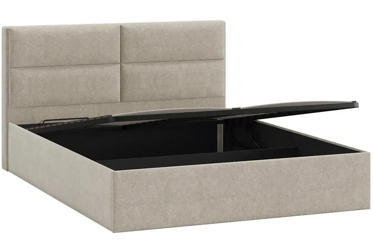 Кровать универсальная Глосс Тип 1 160х200 с ПМ без заглушины (Микровелюр/Jercy Cream) - купить в Озерце