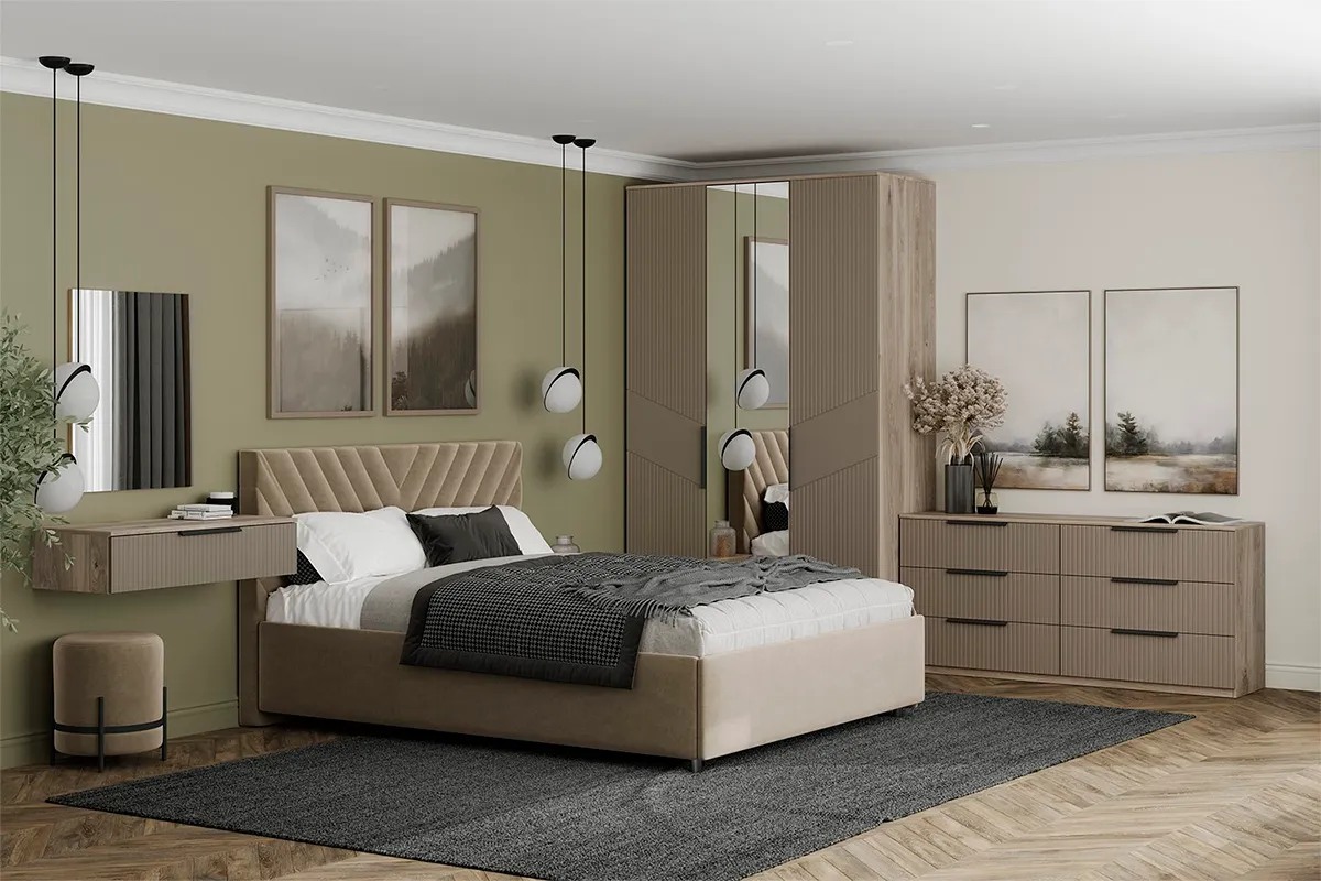 Стол туалетный Астория 20 подвесной (Дуб кастелло серый / Грей софт) — Мебель-центр Озерцо