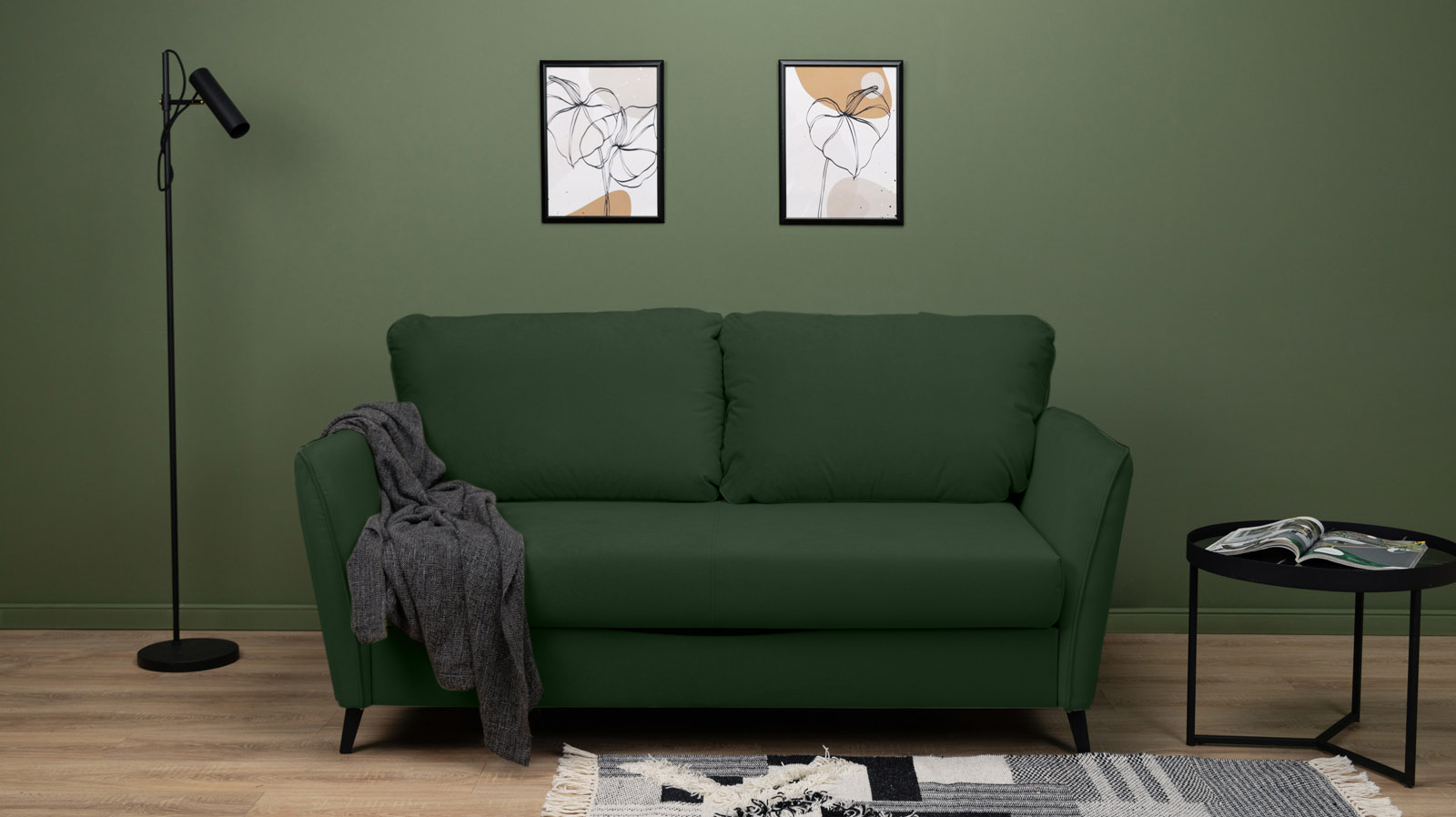 Диван Laguna Mini, ткань Casanova Grass Casanova Grass (Тк. Казанова Грасс) 144x201 — купить в Озерце
