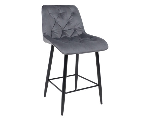 Барный стул Вито, серый велюр HLR-21 / черный - купить в Озерце
