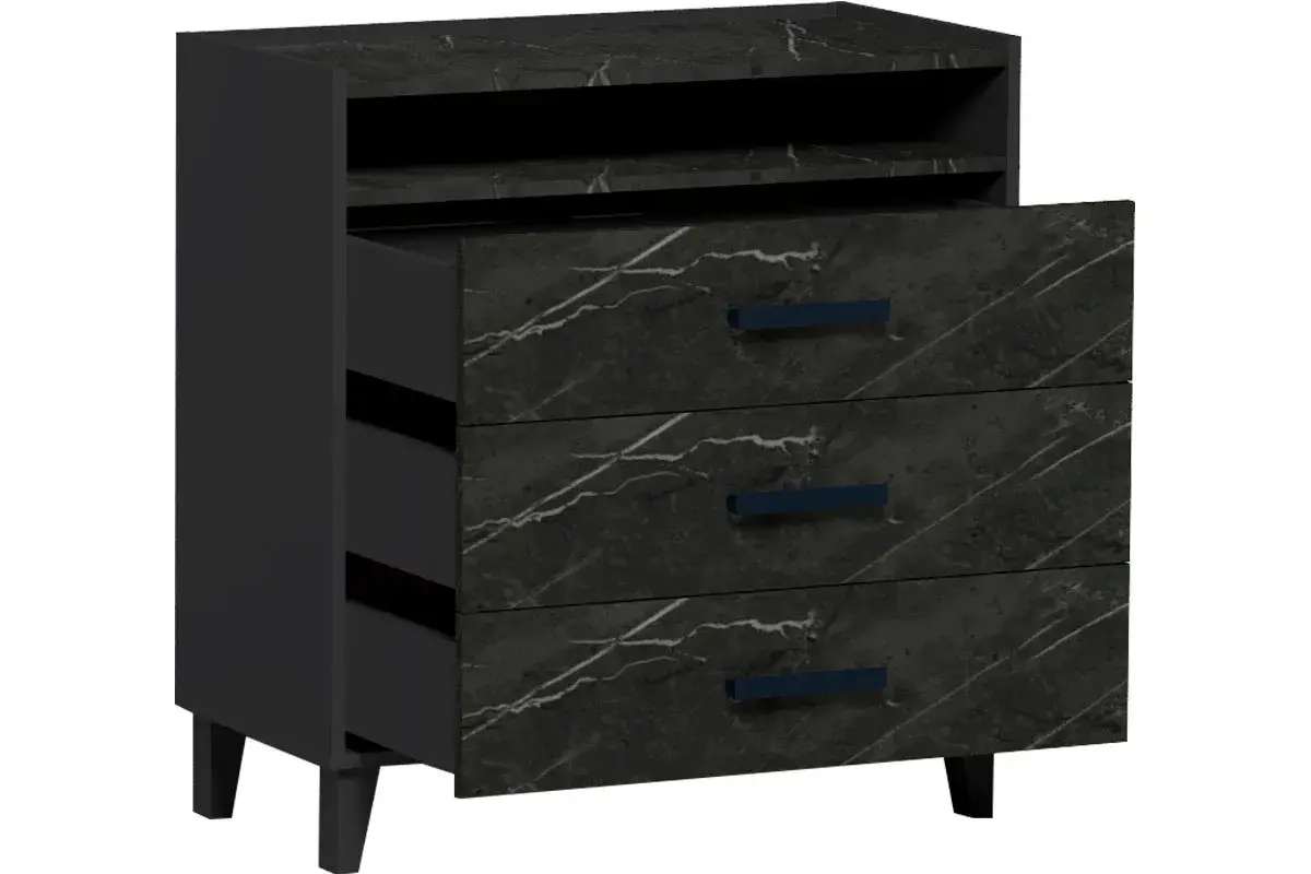 Комод Айрис 455 (Антрацит/Креатель) — Мебель-центр Озерцо