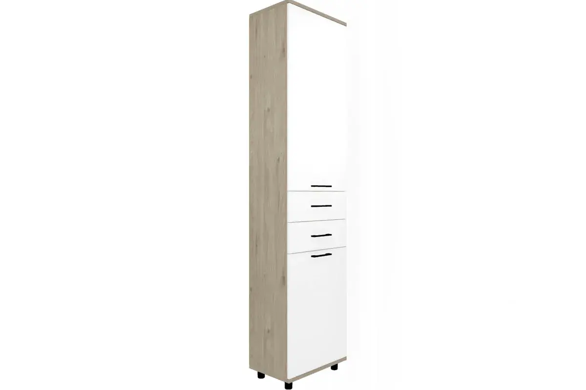 Прихожая Грейс комплект 1 (Гикори Джексон Светлый/Белый Бриллиант Глянцевый) — Мебель-центр Озерцо