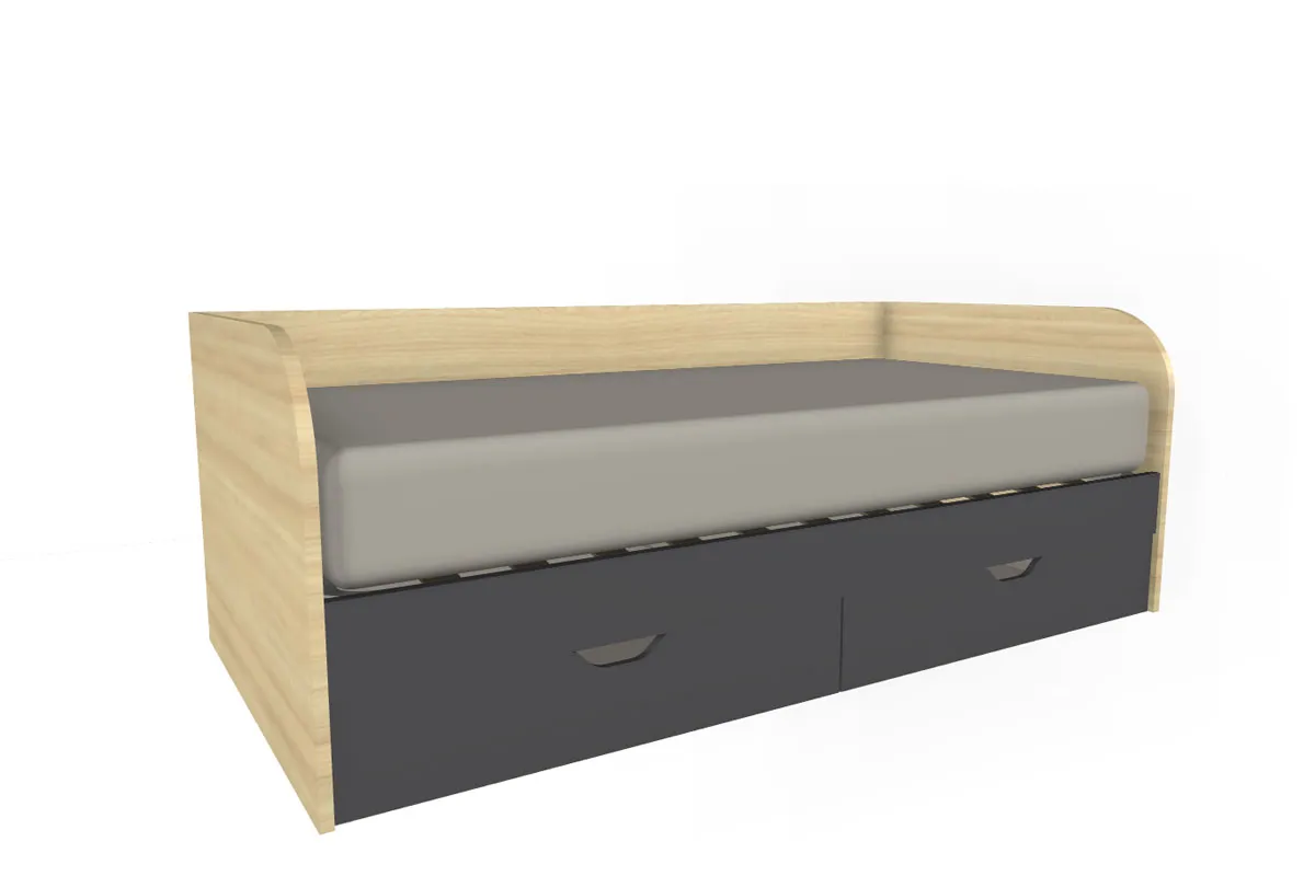 Детская Грейс композиция 1 (Ясень Асахи/Антрацит Матовый) — Мебель-центр Озерцо