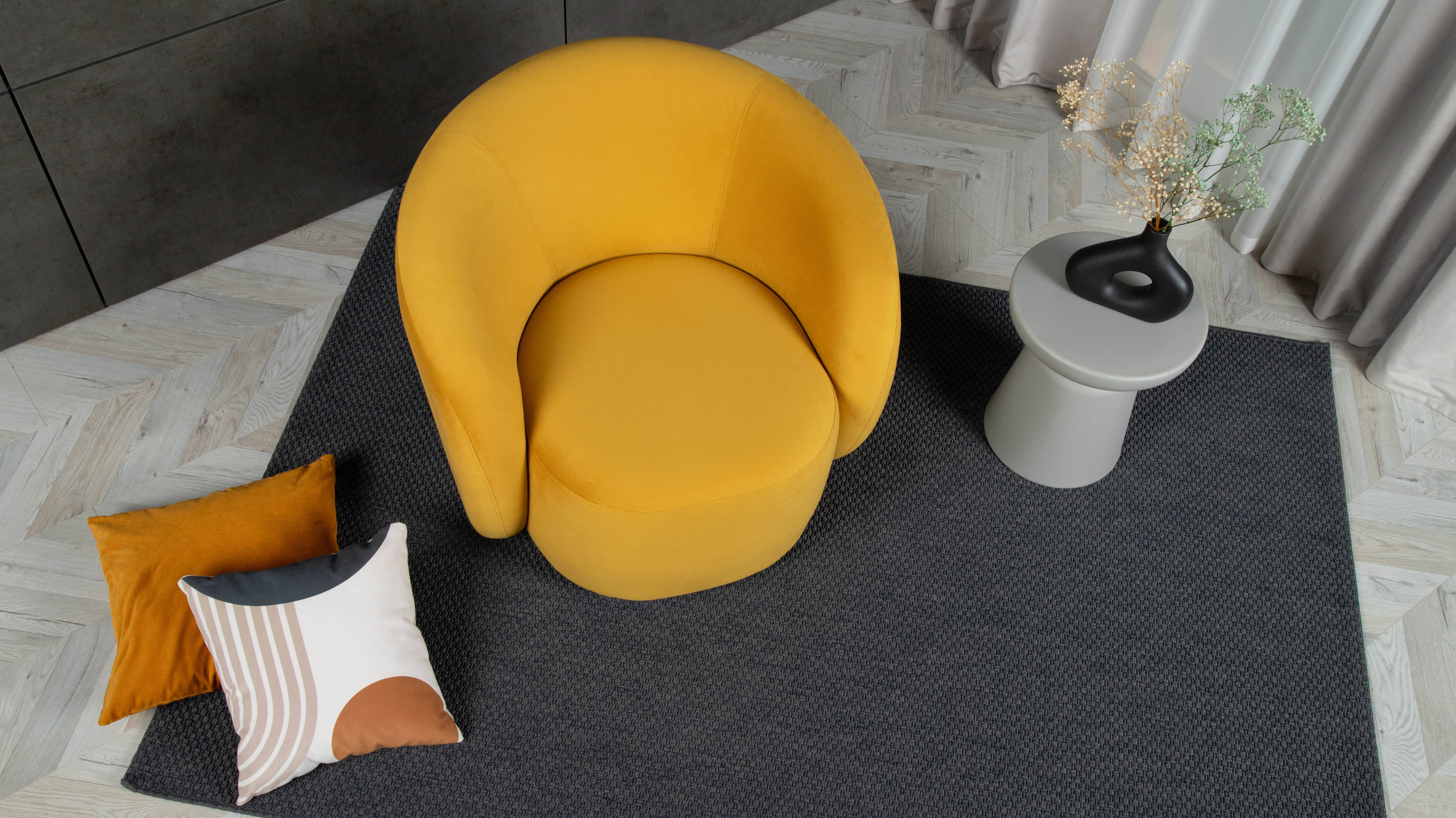 Кресло поворотное Nuage, ткань Sky Velvet 30 86x90 — купить в Озерце