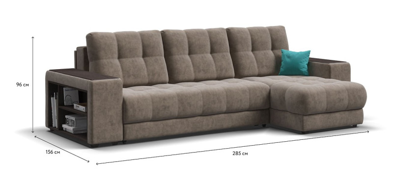 Угловой диван BOSS 3.0 XL Велюр Роял тауп — купить в Озерце