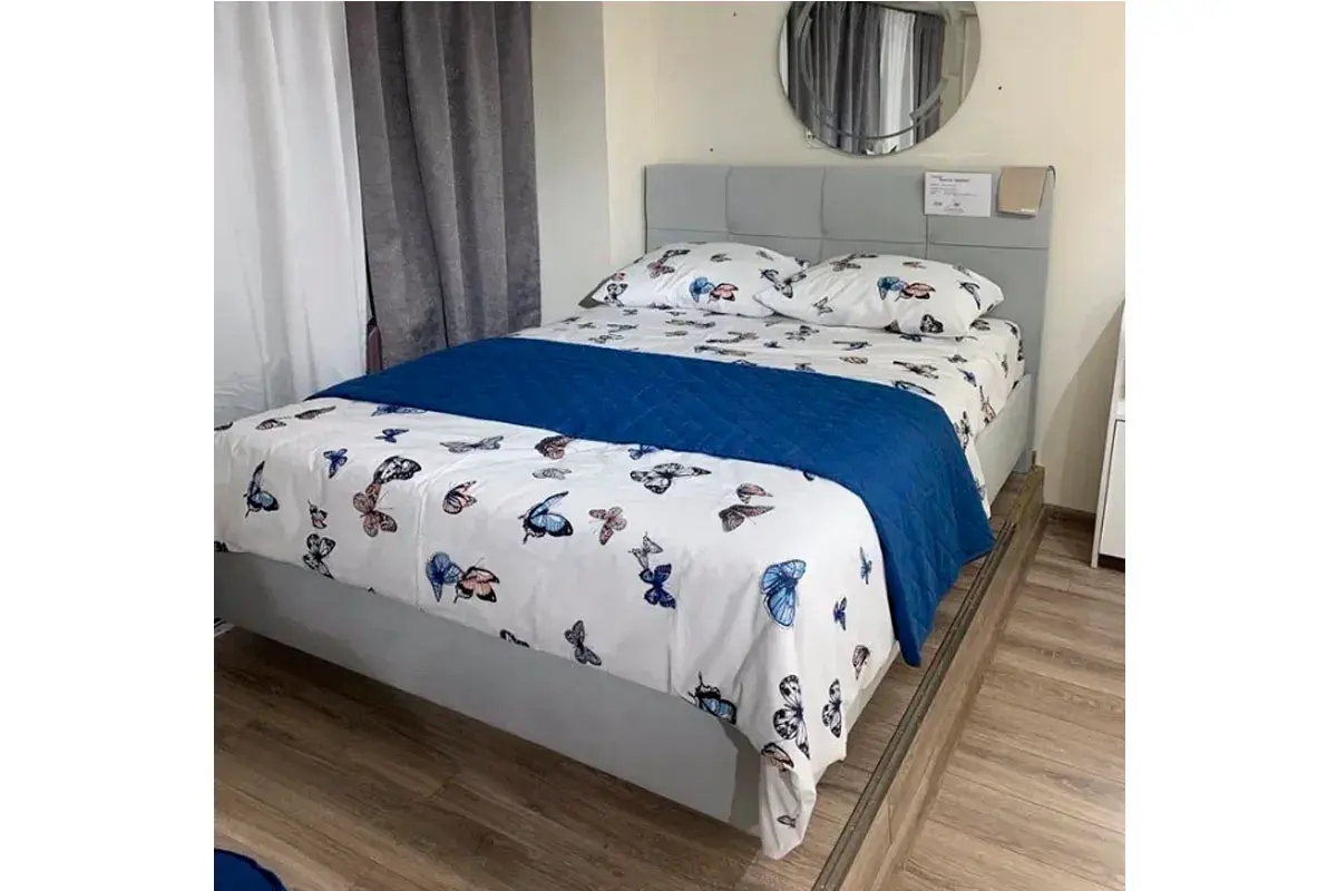 Кровать Каприз на латах 140х200 (Newtone Light GREY (светло-серый)) - купить в Озерце