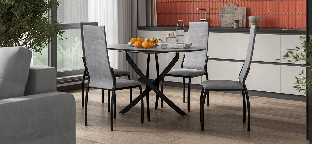 Стул АСТИ NEW 2 шт. Велюр Роял агат, Черный - купить в Озерце