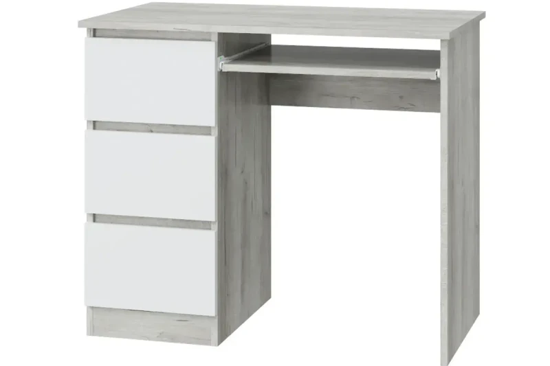 Стол письменный Лори УНИ (Дуб серый/Белый) — Мебель-центр Озерцо