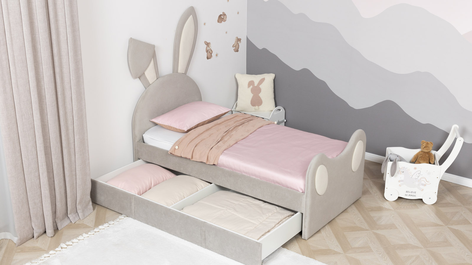 Ящик универсальный для мягкой кровати, Тк. Casanova Grey 80x160 - купить в Озерце