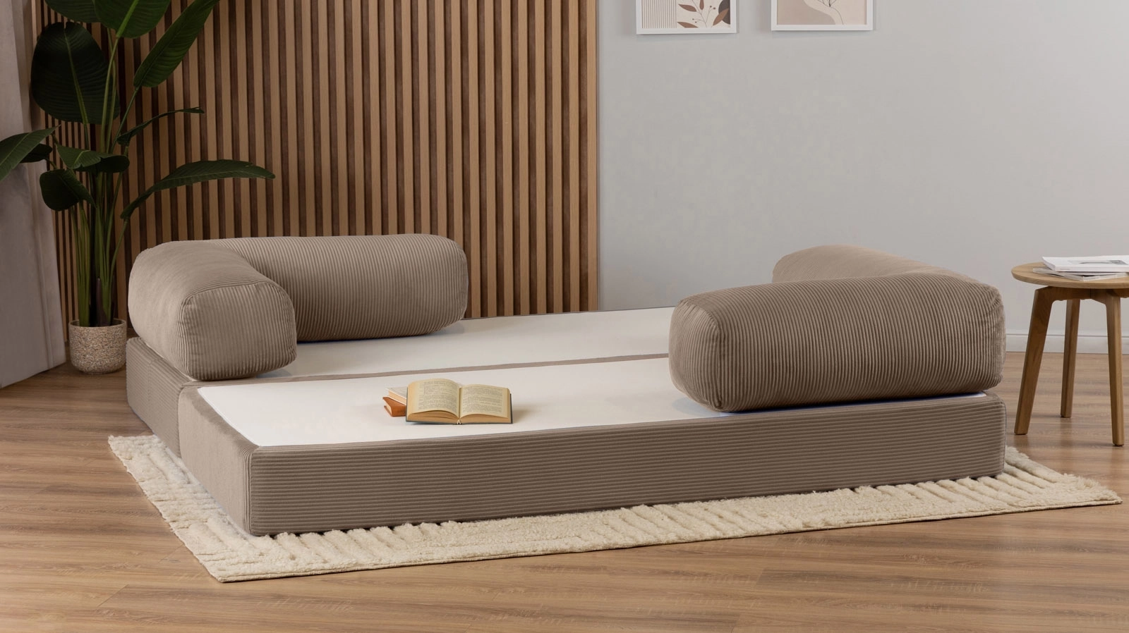 Комплект Диван-матрас Bush ткань Cilium Brown + кресло-мешок Borsa ткань Cilium Brown 180x200 — купить в Озерце