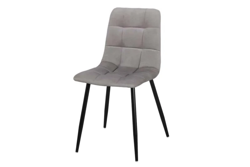 Стул Чили каркас черный матовый, велюр (Maserati 19 серый) СРП-052 - купить в Озерце