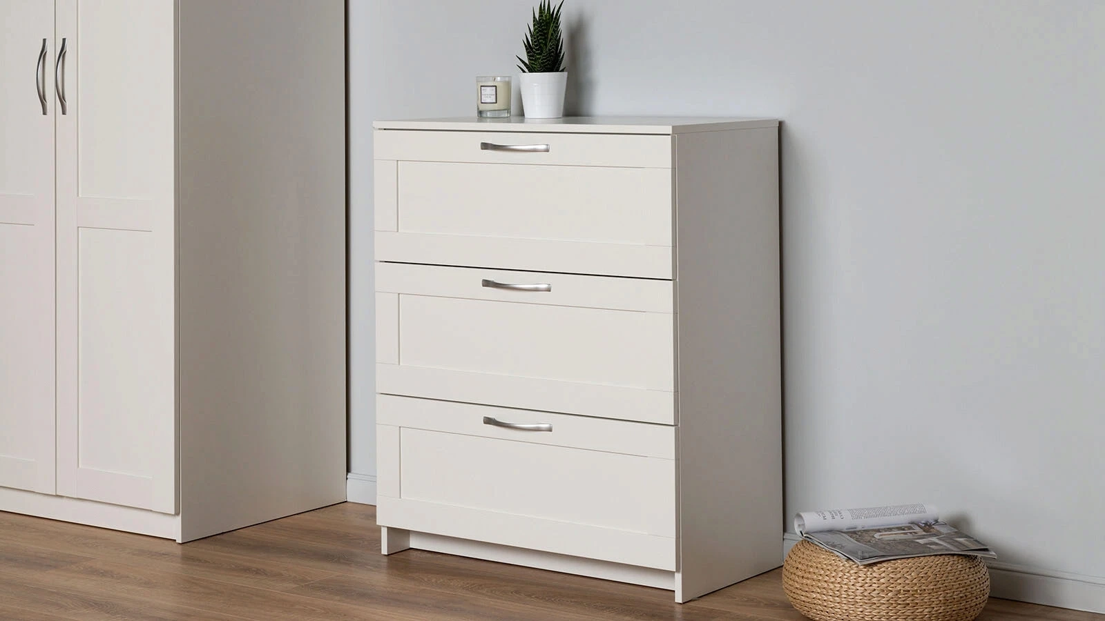 Комод 3 ящика Istra Белый 41x78 — купить в Озерце