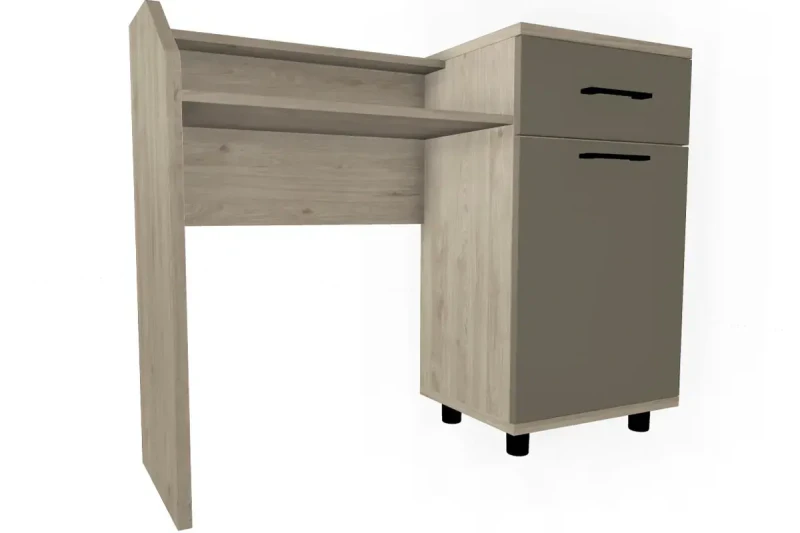 Стол туалетный СТ-5001-ГС-ЛМ (Гикори Джексон Светлый/Латте Матовый) — Мебель-центр Озерцо