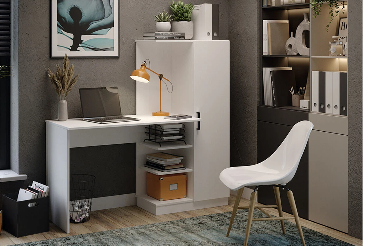 Стол компьютерный Бейсик (Белый) — Мебель-центр Озерцо