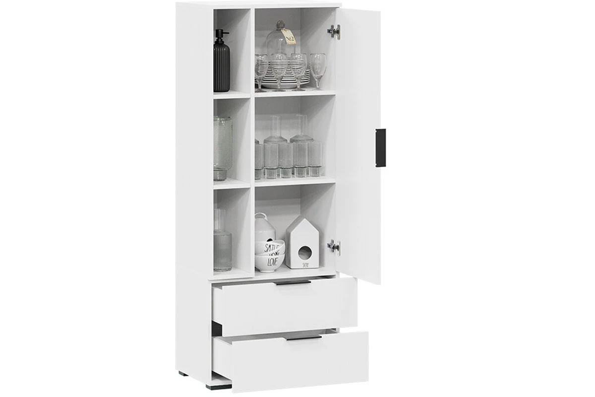 Шкаф для посуды Агата Исп.2 (Белый ясень) в мебель-центре Озерцо