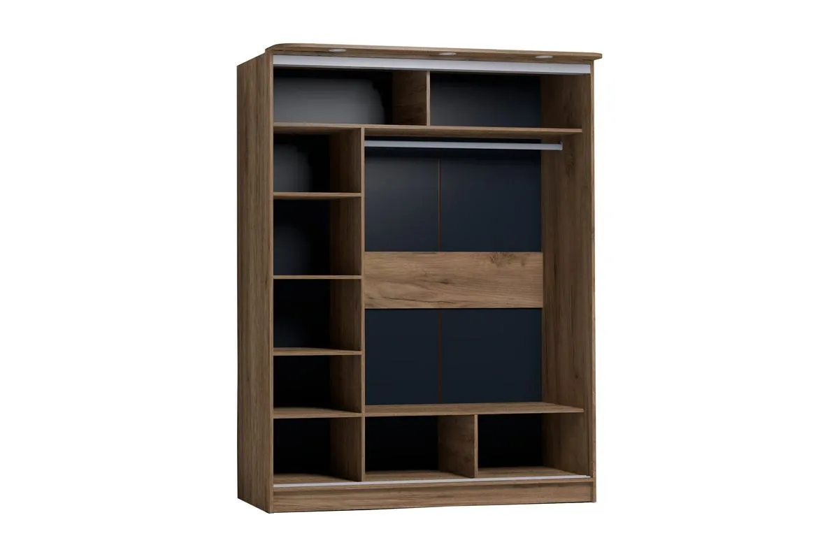 Шкаф-купе 1600 Strike Зеркало/ЛДСП (Дуб табачный Craft) в мебель-центре Озерцо