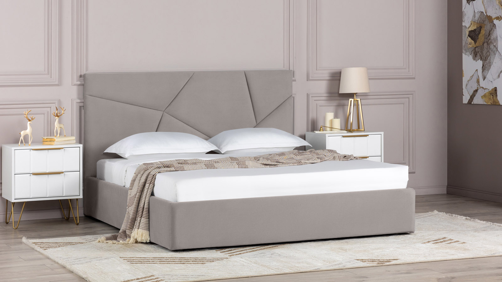 Кровать Opera I, Тк. Casanova Grey 90x200 - купить в Озерце