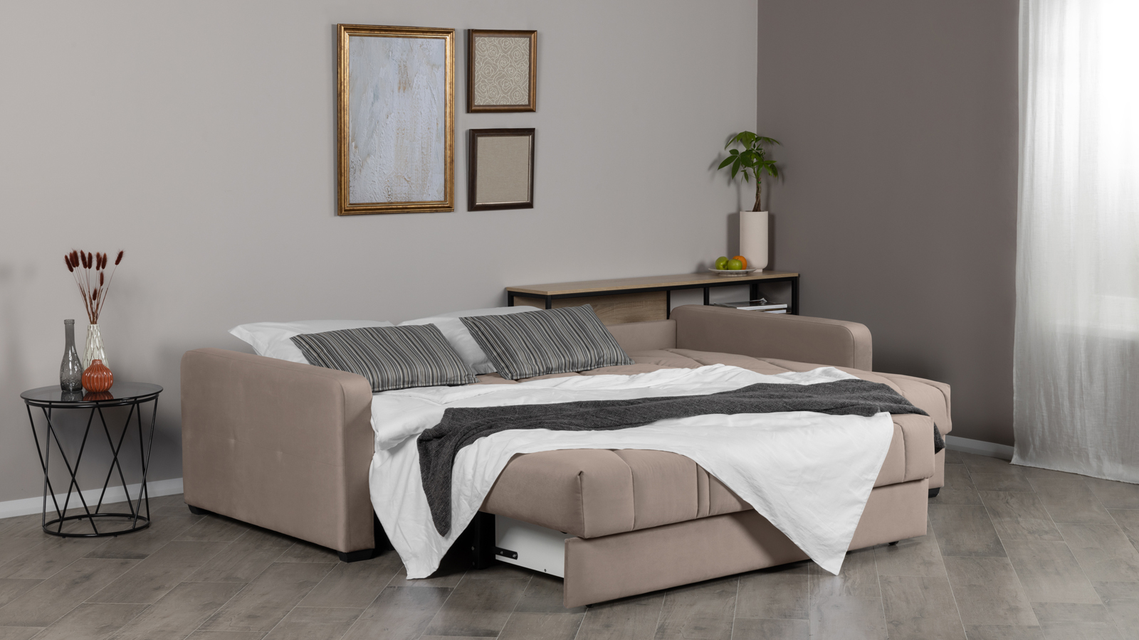 Диван угловой Domo Pro стежка ромб, ткань Sky Velvet 17 140x216 — купить в Озерце