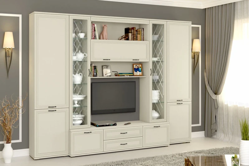 Готовый комплект для гостиной ГК-1003-СК (Серый Кашемир) — Мебель-центр Озерцо