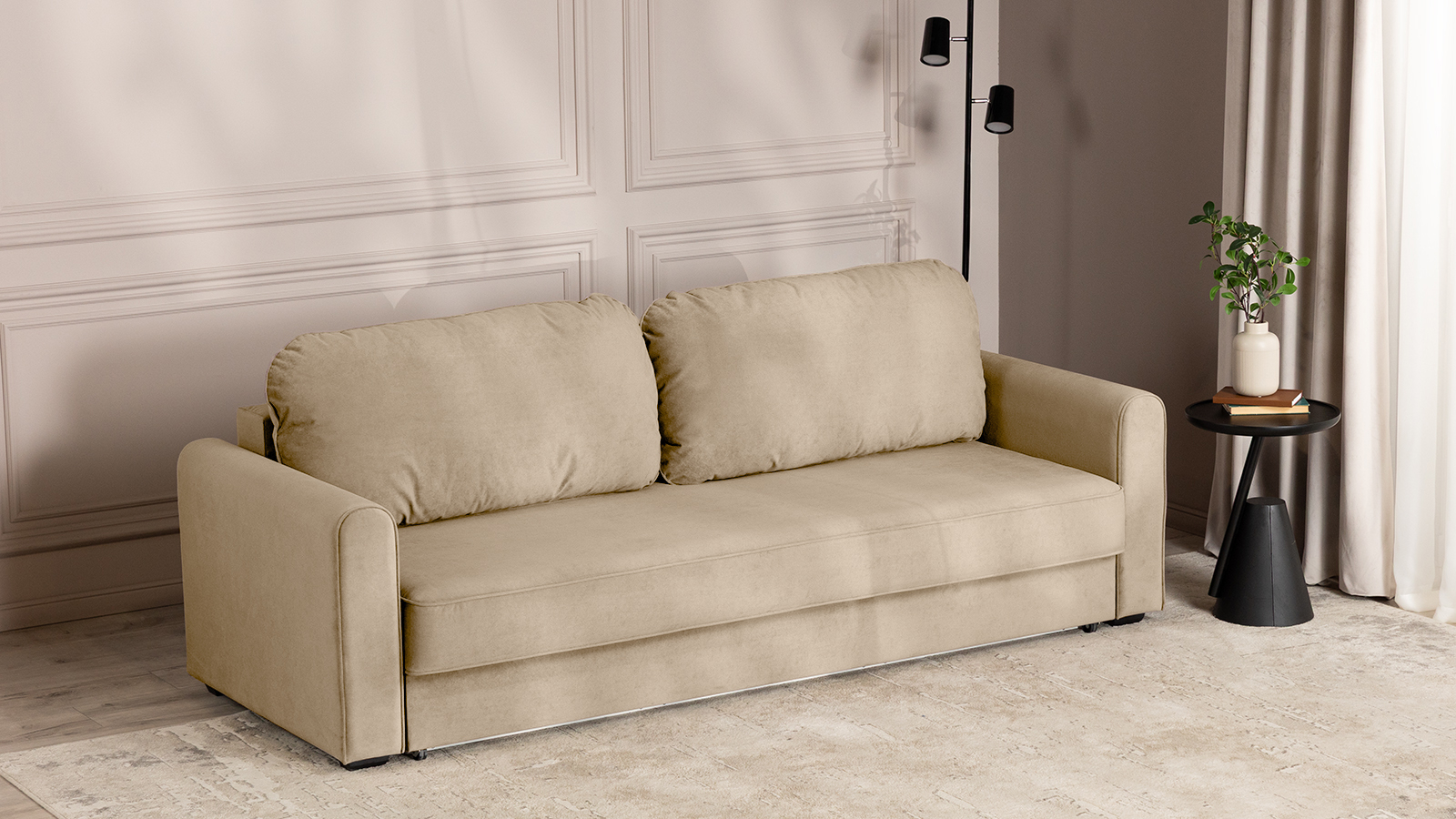 Диван -кровать Magni ткань Casanova Milk 96x233 — купить в Озерце