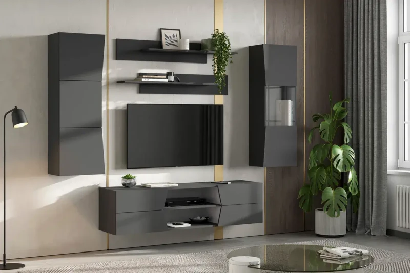 Гостиная Оникс №3 (Графит) — Мебель-центр Озерцо