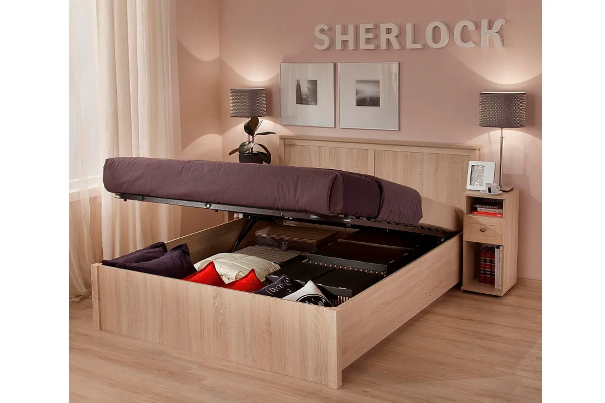 Кровать Sherlock с подъёмным механизмом дуб сонома 140х200 - купить в Озерце
