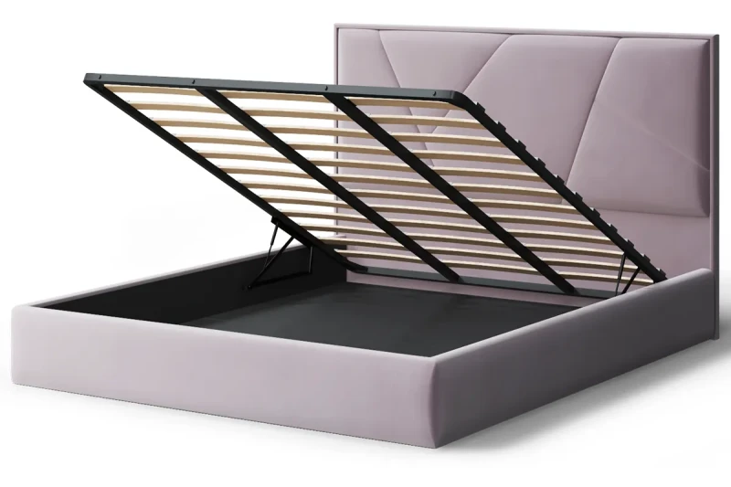 Кровать без опоры Ингрид с ПМ 180х200 (Нео 15/Лиловый) - купить в Озерце