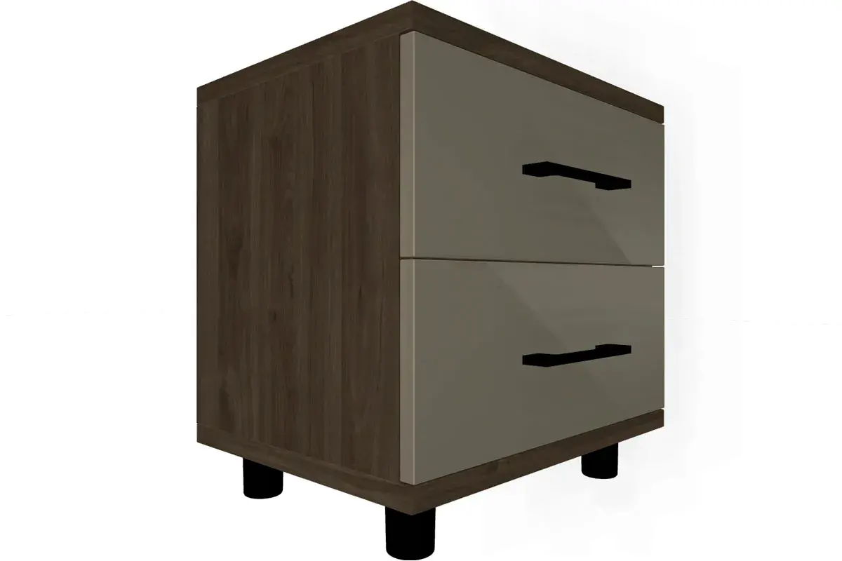 Спальня Грейс комплект 2 (Гикори Джексон Темный/Латте Матовый) - купить в Озерце